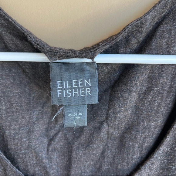 Eileen Fisher Long Sleeve Tunic Top - Size L - Comfy Modest Casual - Picture 2 of 6